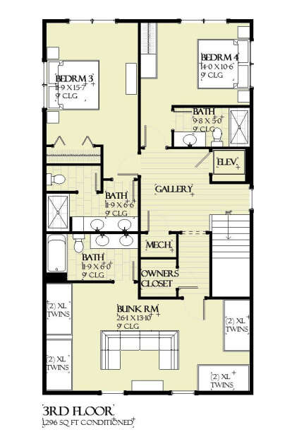 Third Floor for House Plan #1637-00169
