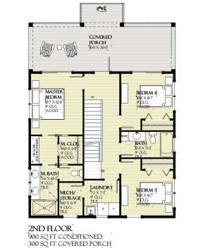 Second Floor for House Plan #1637-00170
