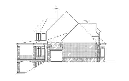 European House Plan #4195-00055 Elevation Photo