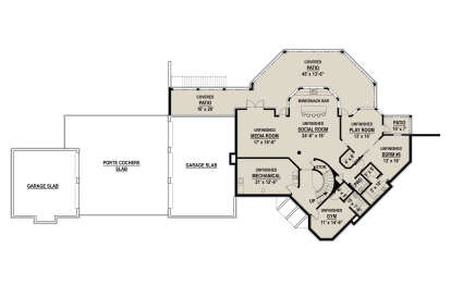 Basement for House Plan #4195-00055