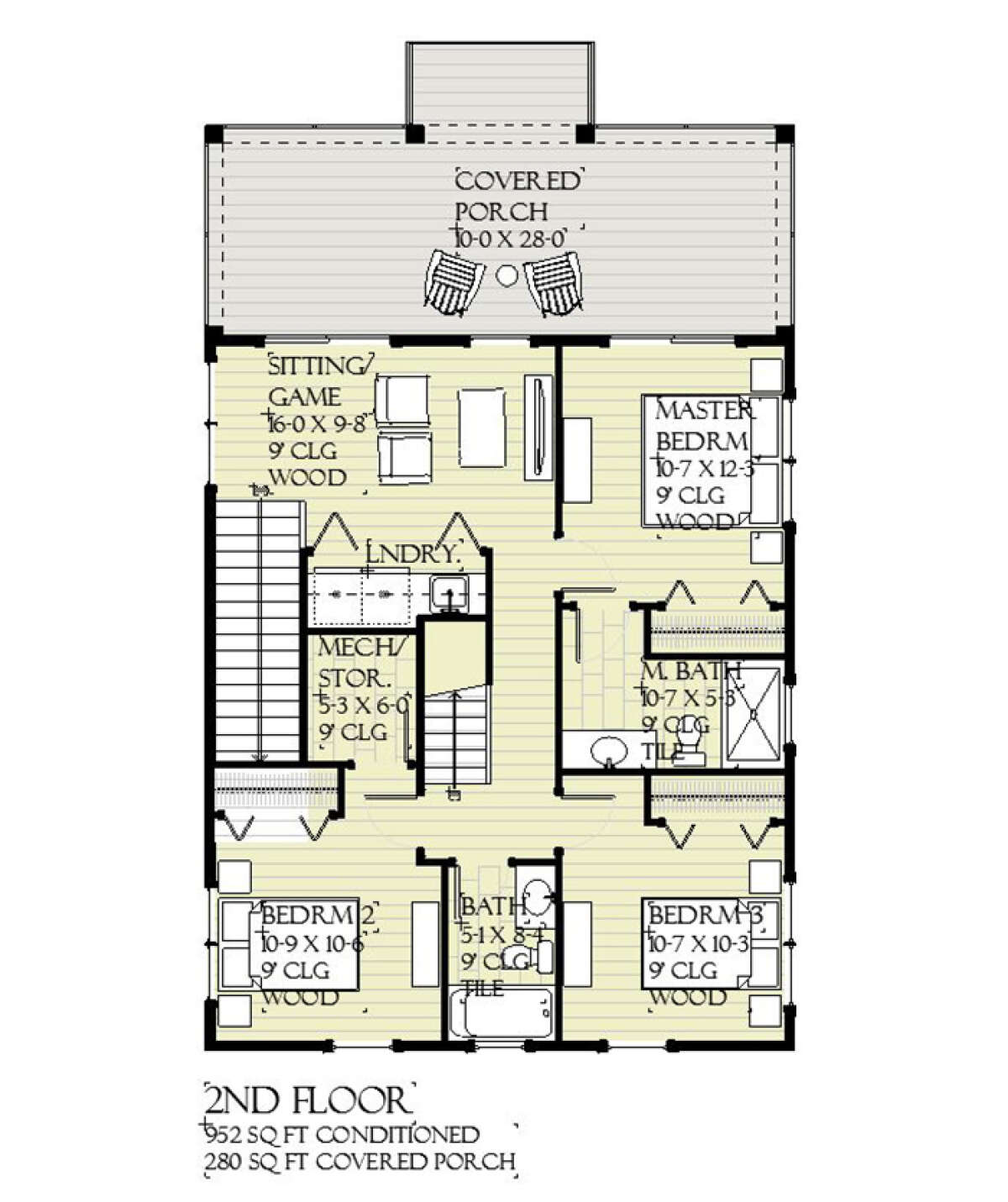 Second Floor for House Plan #1637-00172