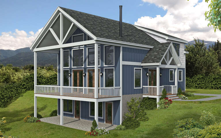 House Plan House Plan #29119 Angled Front Elevation