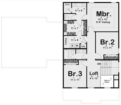 Second Floor for House Plan #963-00782