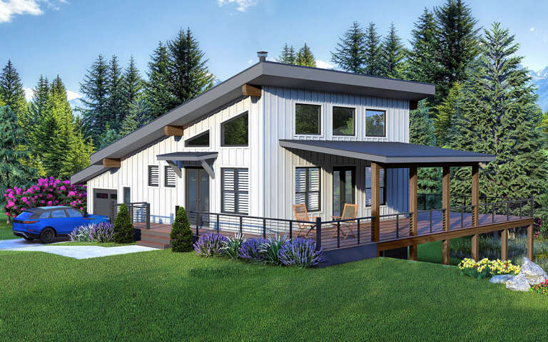 House Plan House Plan #29128 Angled Front Elevation