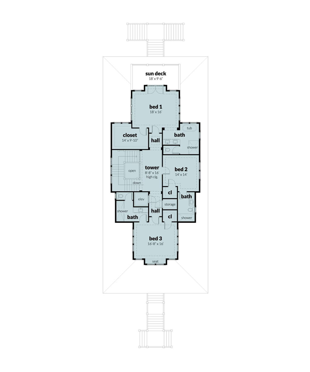Coastal Plan: 4,156 Square Feet, 5 Bedrooms, 5.5 Bathrooms - 028-00186
