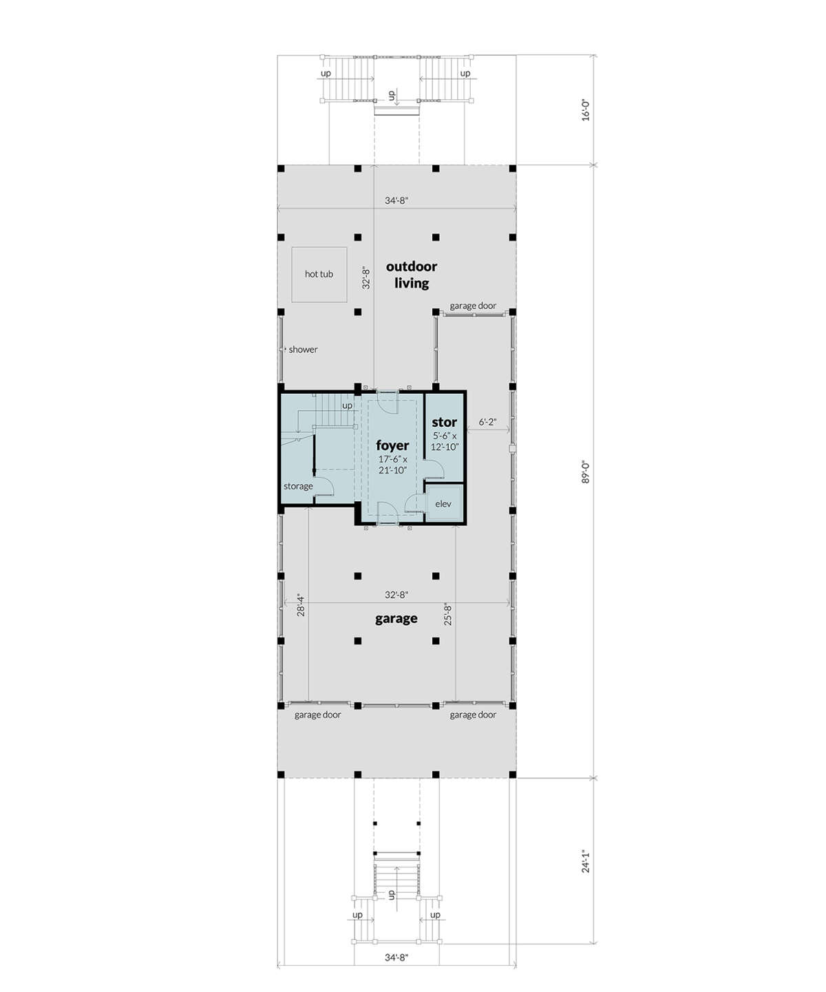 First Floor for House Plan #028-00188