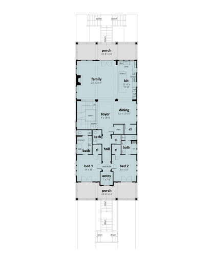 Main Floor for House Plan #028-00188