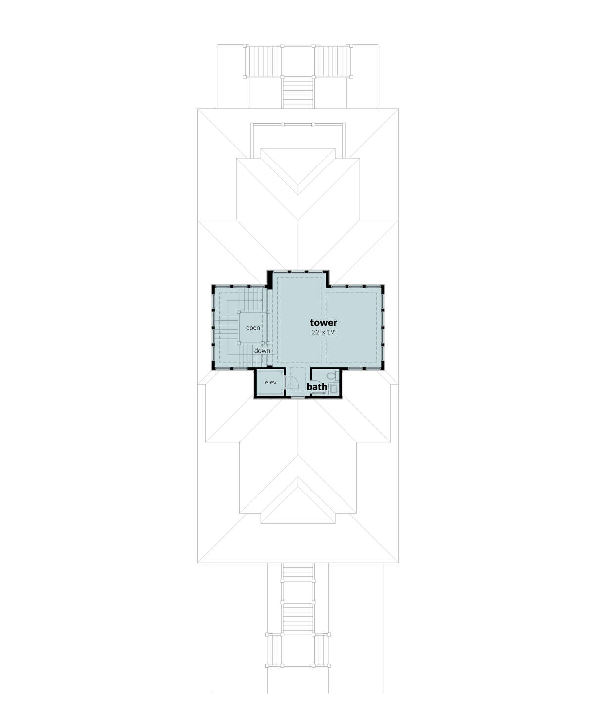 Tower Level for House Plan #028-00189