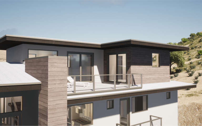 Modern House Plan #028-00190 Elevation Photo