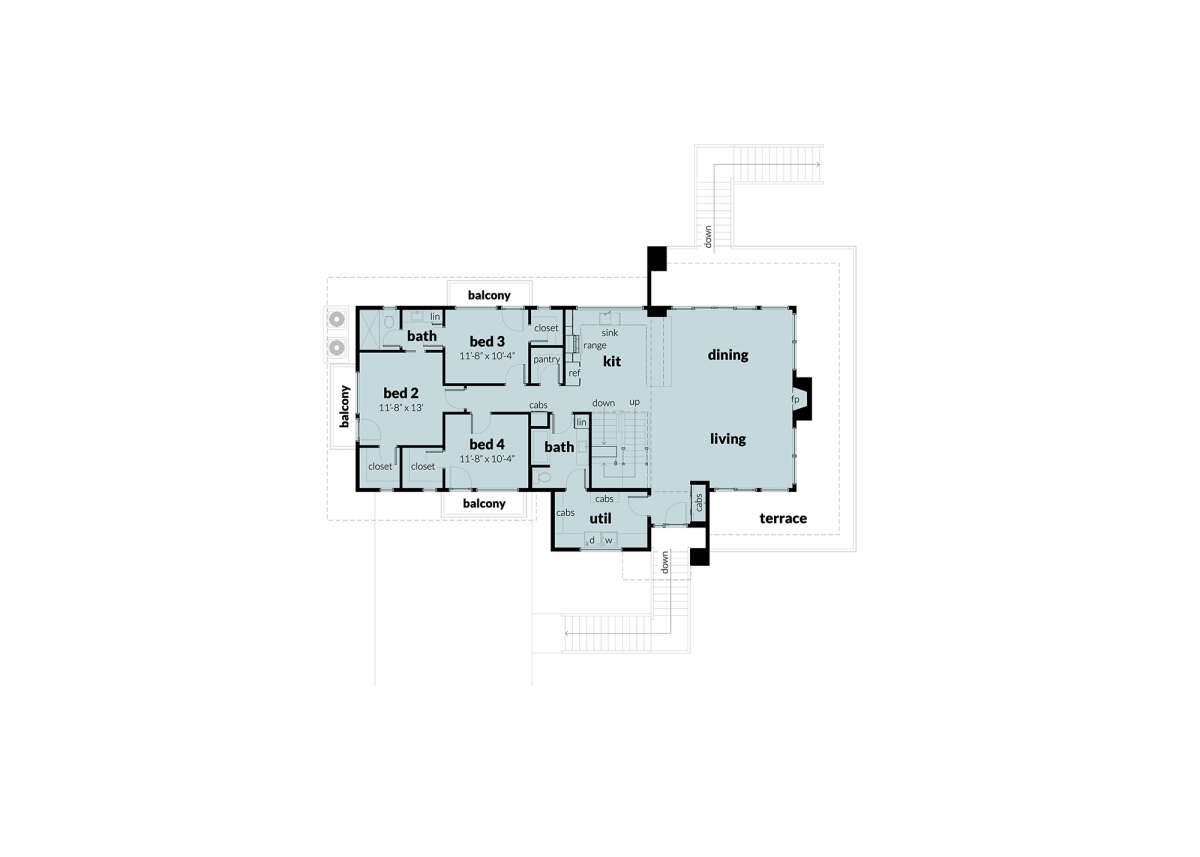 Main Floor for House Plan #028-00190
