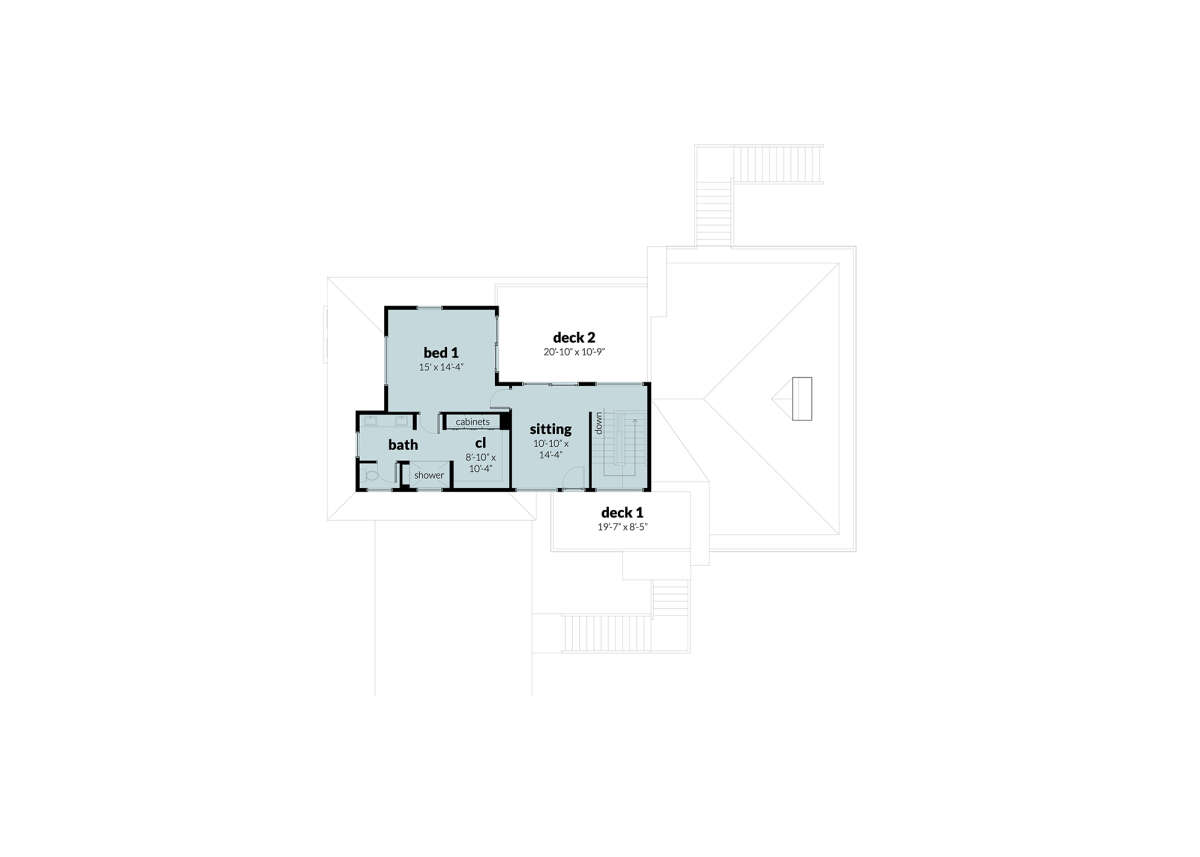Third Floor for House Plan #028-00190