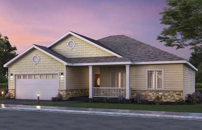 House Plan House Plan #29135 Angled Front Elevation