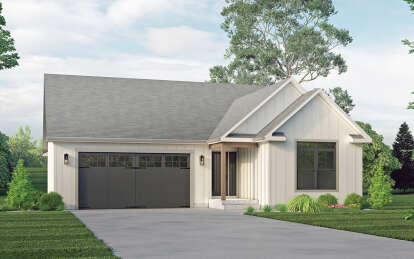House Plan House Plan #29140 Angled Front Elevation