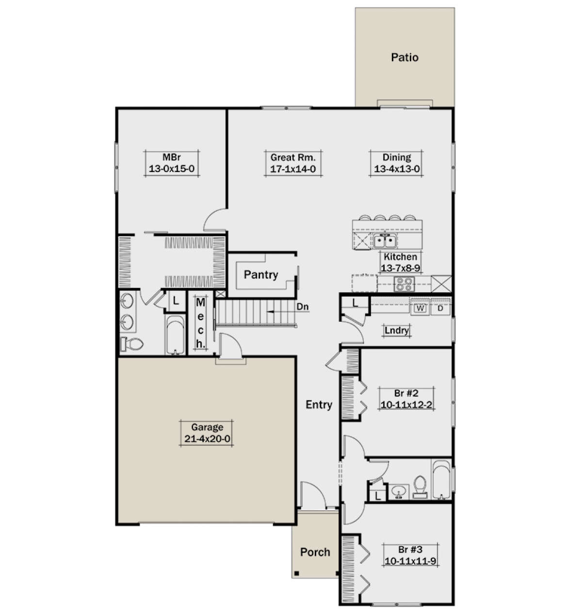 Main Floor  for House Plan #5633-00430