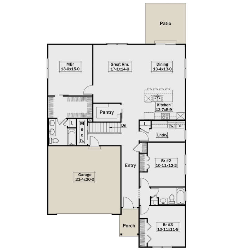 House Plan House Plan #29140 Drawing 1