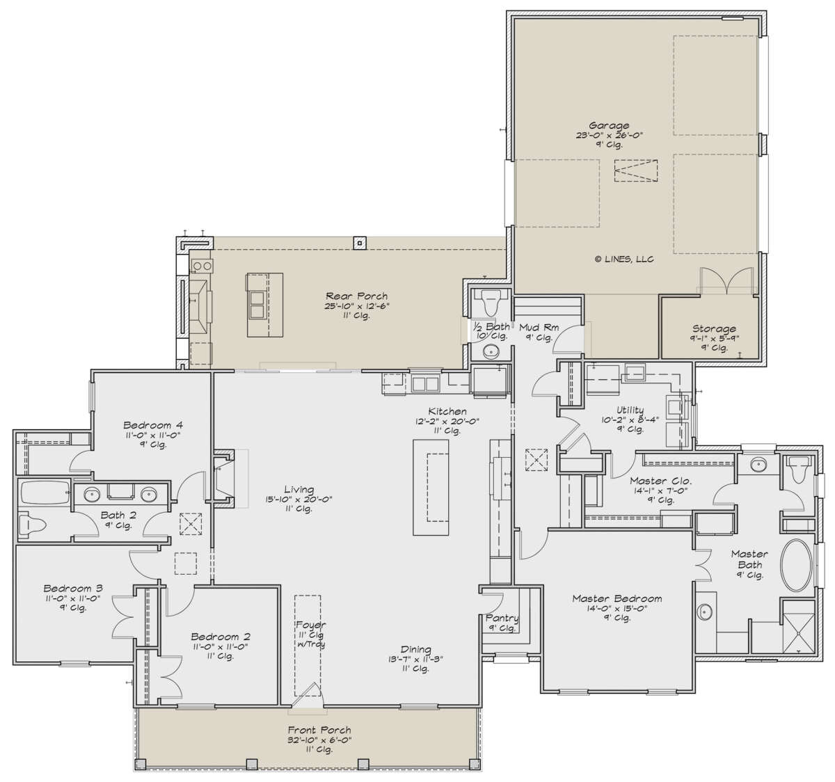 Main Floor  for House Plan #2880-00002