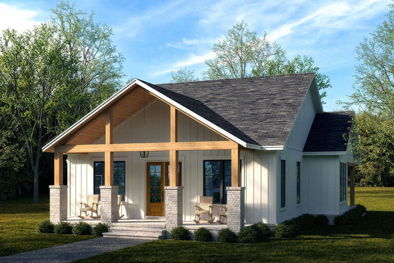 House Plan House Plan #29147 Angled Front Elevation