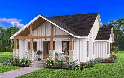 Modern Farmhouse House Plan #041-00326 Elevation Photo
