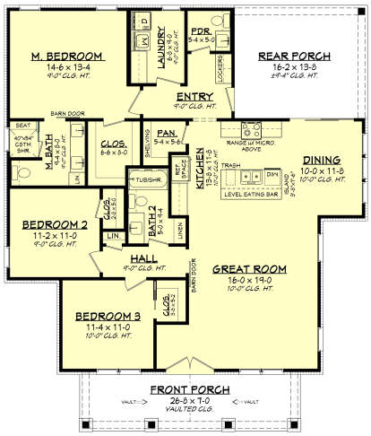 Main Floor for House Plan #041-00326