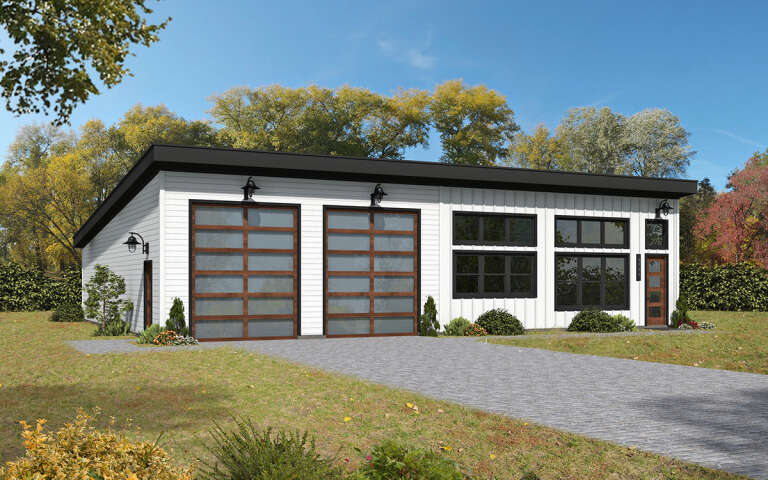 House Plan House Plan #29148 Angled Front Elevation