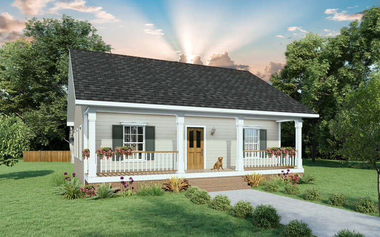 House Plan House Plan #29152 Angled Front Elevation
