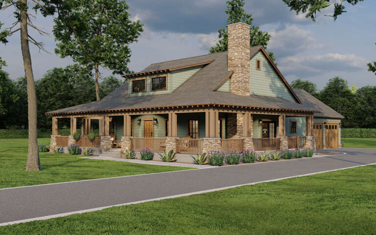 House Plan House Plan #29153 Angled Front Elevation