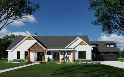 Modern Farmhouse House Plan #957-00108 Elevation Photo