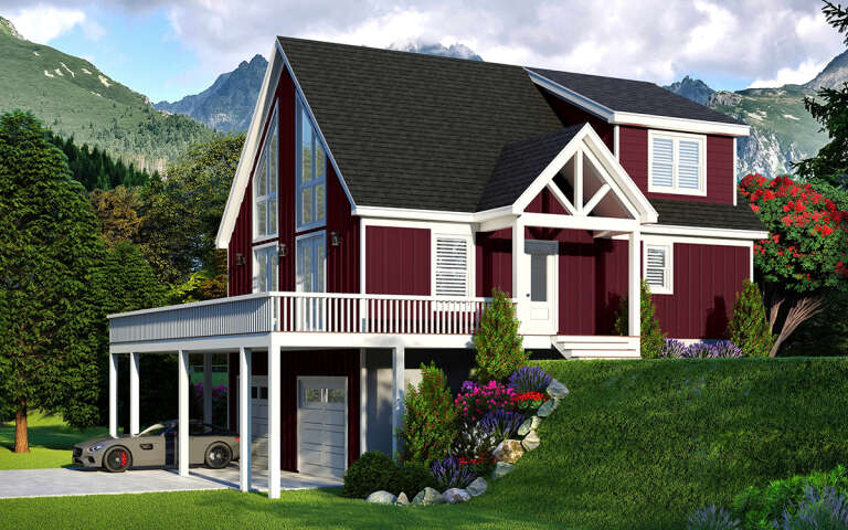 House Plan House Plan #29157 Angled Front Elevation