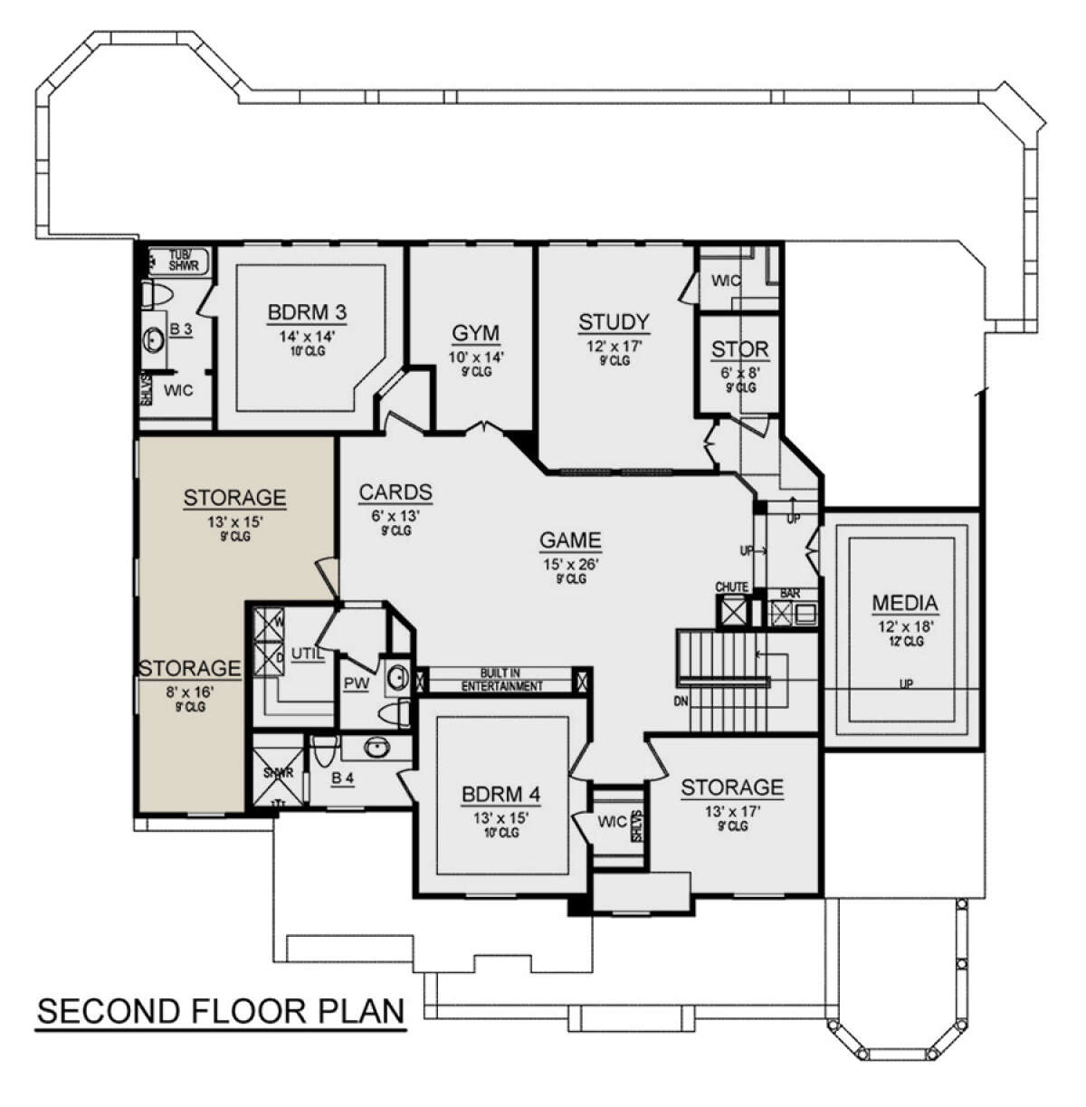 Second Floor for House Plan #5445-00506