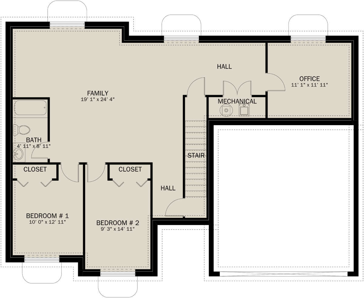 Basement for House Plan #2802-00219