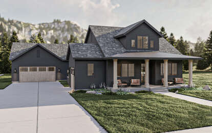House Plan House Plan #29165 Angled Front Elevation