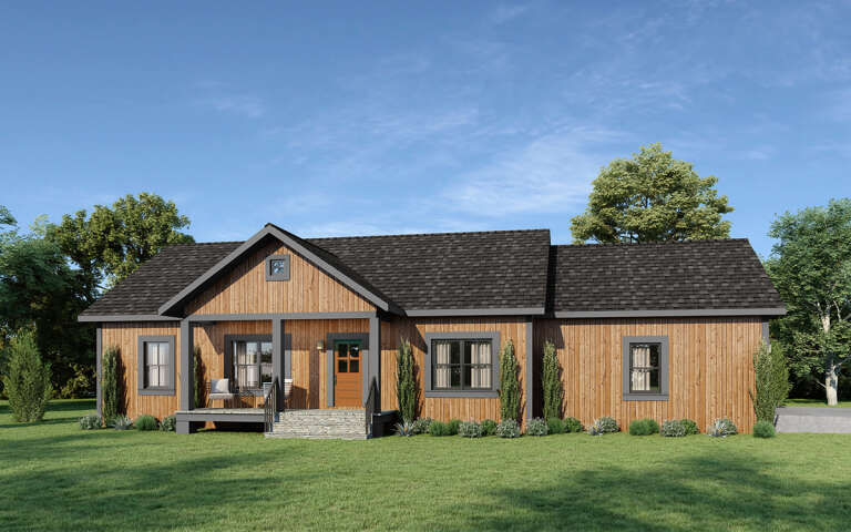 Ranch House Plan #1776-00128 Elevation Photo