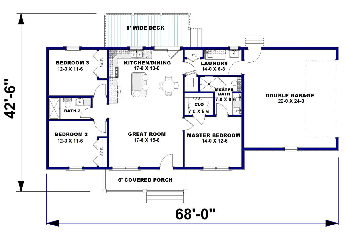 Main Floor  for House Plan #1776-00128