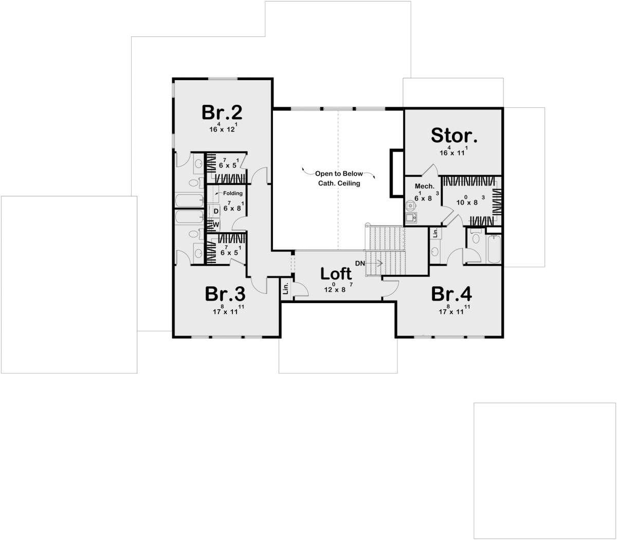 Craftsman Plan: 3,767 Square Feet, 4 Bedrooms, 4.5 Bathrooms - 963-00787