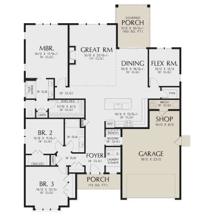Main Floor  for House Plan #2559-00976