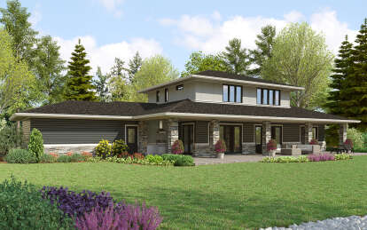 Modern House Plan #2559-00980 Elevation Photo