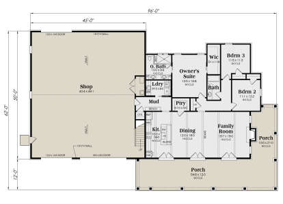 Main Floor  for House Plan #009-00353