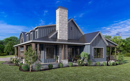 Barn House Plan #009-00354 Elevation Photo