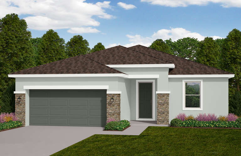 House Plan House Plan #29205 Angled Front Elevation