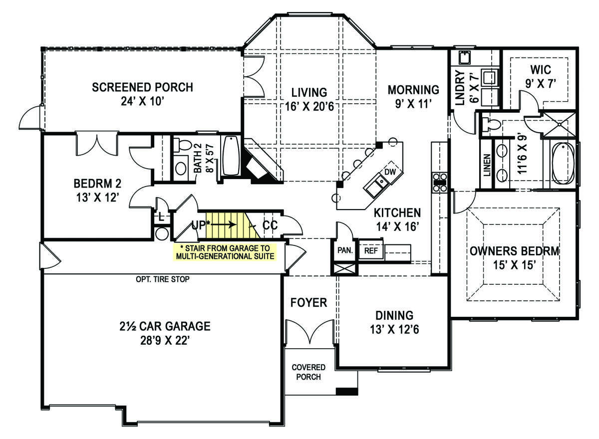 Main Floor  for House Plan #4195-00056