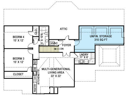 Second Floor for House Plan #4195-00056