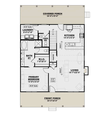 Main Floor  for House Plan #7568-00001