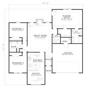 Floorplan 1 for House Plan #110-00055