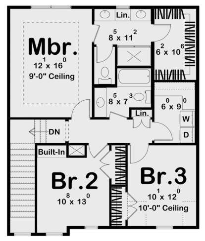 Second Floor for House Plan #963-00792
