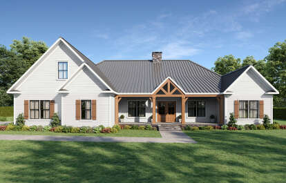 Modern Farmhouse House Plan #7568-00007 Elevation Photo
