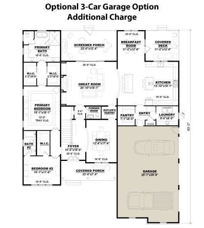Main Floor w/ 3-Car Garage Option for House Plan #7568-00008