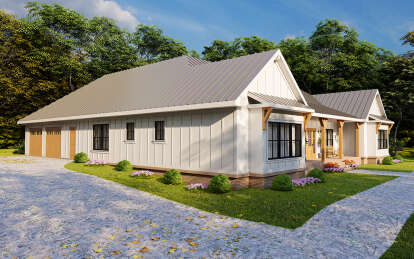 Modern Farmhouse House Plan #7568-00009 Elevation Photo