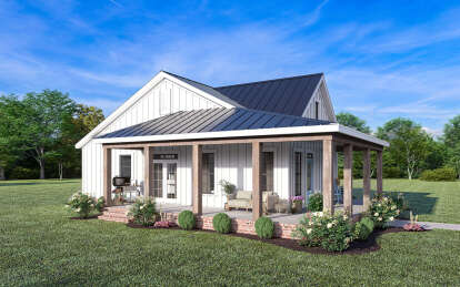 Modern Farmhouse House Plan #009-00355 Elevation Photo