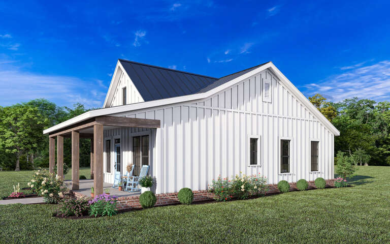Modern Farmhouse House Plan #009-00355 Elevation Photo