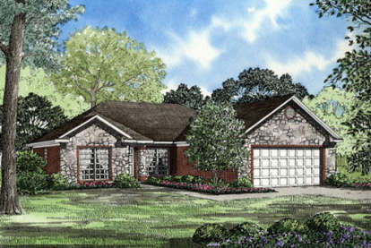 3 Bed, 2 Bath, 1474 Square Foot House Plan - #110-00056